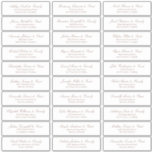 Classic Simple Script Wedding Guest Names Address Sticker<br><div class="desc">Composed of simple serif and classic cursive script typography. These elements are simple,  elegant,  and modern. This has 30 stickers. 
 
 This is designed by White Paper Birch Co. exclusive for Zazzle.
 
 Available here:
 http://www.zazzle.com/store/whitepaperbirch</div>