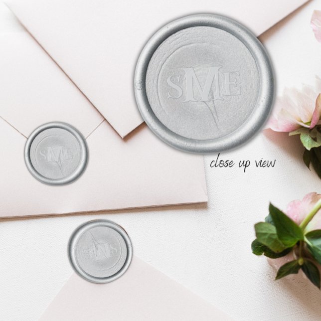 Classic Simple Traditional Wedding Monogram Wax Seal Sticker (Creator Uploaded)