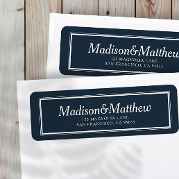 Classic Simple Typography Wedding Return Address Label