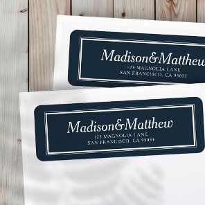 Classic Simple Typography Wedding Return Address Label