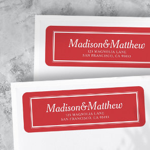 Classic Simple Typography Wedding Return Address Label