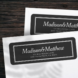 Classic Simple Typography Wedding Return Address Label