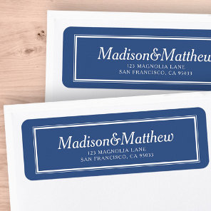 Classic Simple Typography Wedding Return Address Label