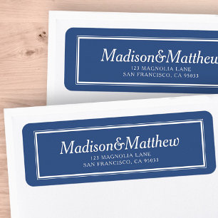 Classic Simple Typography Wedding Return Address Label