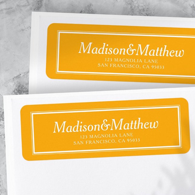 Classic Simple Typography Wedding Return Address Label (Creator Uploaded)