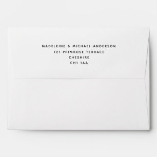 Classic Simple White and Black Return Address Envelope