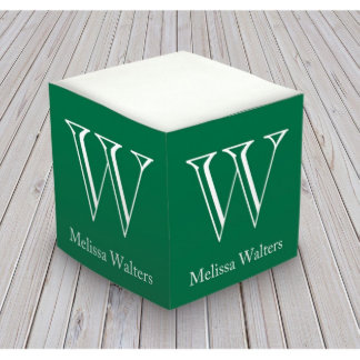 Classic Single Initial Memo Cube Post-it Notes