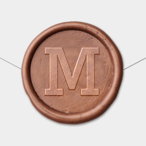 Classic Single Monogram Initial Wax Seal Sticker