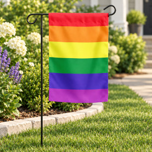 Classic Six Stripe Rainbow LGBTQ Pride Garden Flag