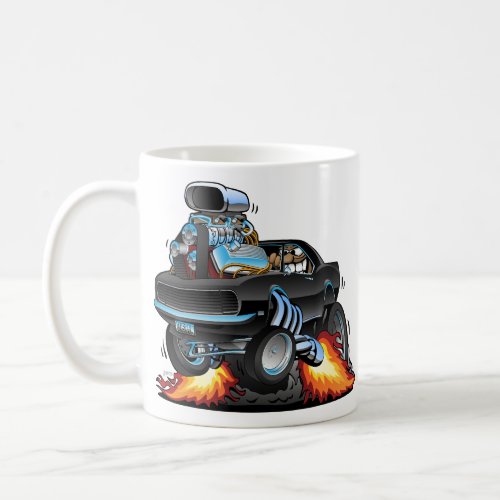 Classic Sixties American Muscle Car Cartoon Coffee Mug