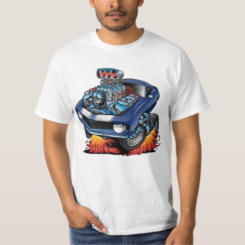 Classic Sixties American Muscle Car Cartoon T_Shirt