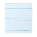 Classic Sky Blue Legal 5.5 x  6 With Name  Notepad