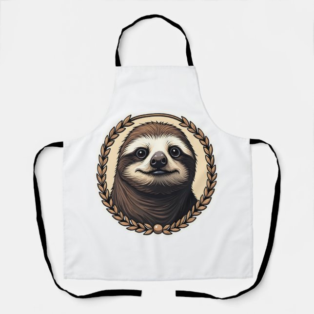 Classic Sloth Engraving Nature Shirt (1) Apron (Front)