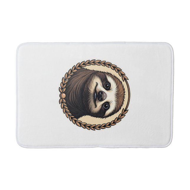 Classic Sloth Engraving Nature Shirt (1) Bath Mat (Front)