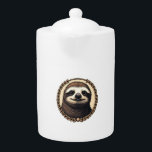 Classic Sloth Engraving Nature Shirt (1) Teapot<br><div class="desc">Classic Sloth Engraving Nature Shirt (1)</div>