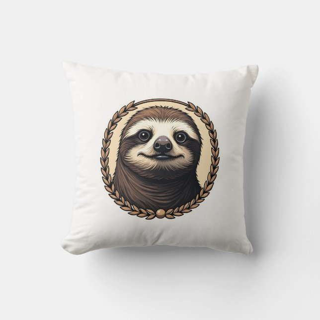 Classic Sloth Engraving Nature Shirt (1) Throw Pillow (Front)