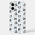 Classic Smiling Mickey Mouse Grid Pattern iPhone 16 Case