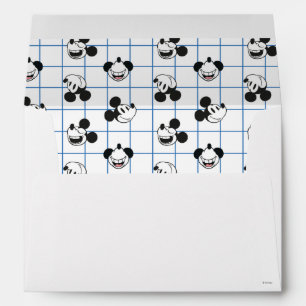Classic Smiling Mickey Mouse Grid Pattern Envelope