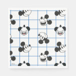 Classic Smiling Mickey Mouse Grid Pattern Napkins