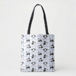 Classic Smiling Mickey Mouse Grid Pattern Tote Bag