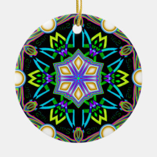Classic Snowflake (add words) Ceramic Ornament