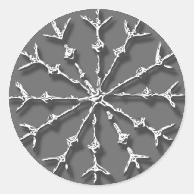 Classic Snowflake Holiday Card Envelope Stickers (Front)