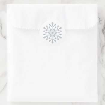 Classic Snowflake Treat And Envelope Stickers by Siberianmom at Zazzle