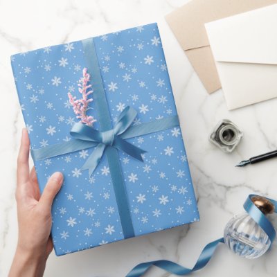 Classic Snowflake Wrapping Paper – Winter Holiday 