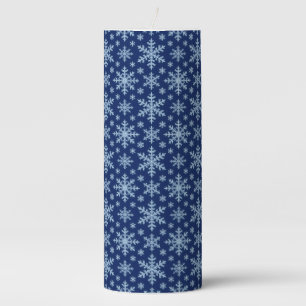 Classic Snowflakes Pillar Candle