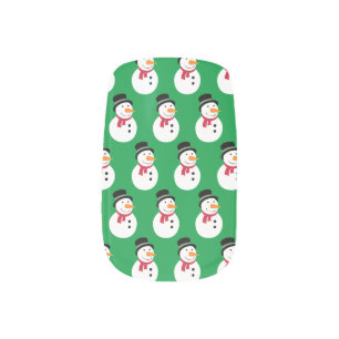 Classic Snowman Minx Nail Art