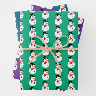 Classic Snowman Wrapping Paper Sheets