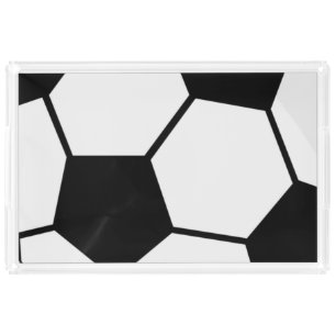 Classic Soccer Ball Graphic Traditional Sports Fan Acrylic Tray
