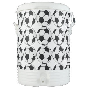 Classic Soccer Ball Graphic Traditional Sports Fan Beverage Cooler