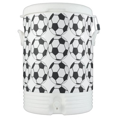 Classic Soccer Ball Graphic Traditional Sports Fan Beverage Cooler
