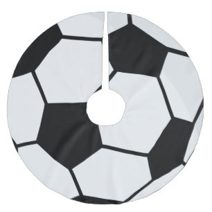 Classic Soccer Ball Graphic Traditional Sports Fan Brushed Polyester Tree Skirt