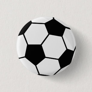 Classic Soccer Ball Graphic Traditional Sports Fan Button
