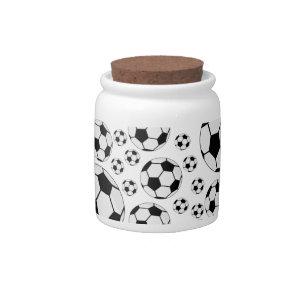 Classic Soccer Ball Graphic Traditional Sports Fan Candy Jar