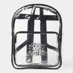 Classic Soccer Ball Graphic Traditional Sports Fan Clear Backpack