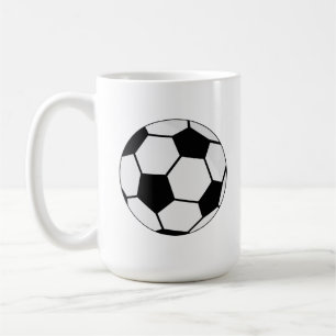 Classic Soccer Ball Graphic Traditional Sports Fan Coffee Mug