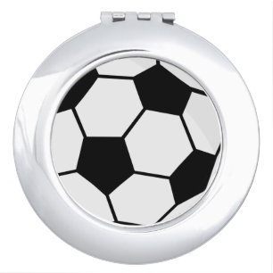 Classic Soccer Ball Graphic Traditional Sports Fan Compact Mirror
