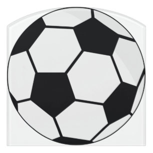 Classic Soccer Ball Graphic Traditional Sports Fan Door Sign