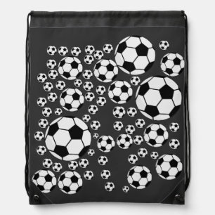 Classic Soccer Ball Graphic Traditional Sports Fan Drawstring Bag
