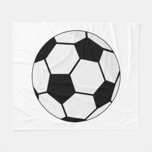 Classic Soccer Ball Graphic Traditional Sports Fan Fleece Blanket