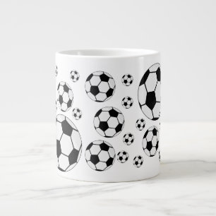 Classic Soccer Ball Graphic Traditional Sports Fan Giant Coffee Mug