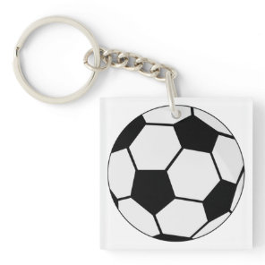 Classic Soccer Ball Graphic Traditional Sports Fan Keychain