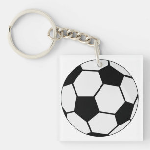 Classic Soccer Ball Graphic Traditional Sports Fan Keychain