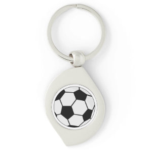 Classic Soccer Ball Graphic Traditional Sports Fan Keychain
