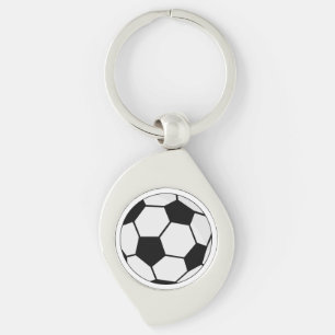 Classic Soccer Ball Graphic Traditional Sports Fan Keychain