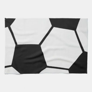 Classic Soccer Ball Graphic Traditional Sports Fan Kitchen Towel