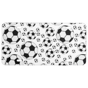 Classic Soccer Ball Graphic Traditional Sports Fan License Plate